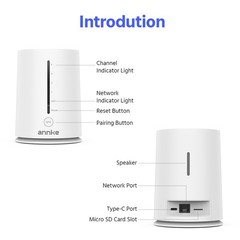 ANNKE Wireless 4CH NVR 5MP Security Camera System Two-Way Audio WIFI Outdoor AI