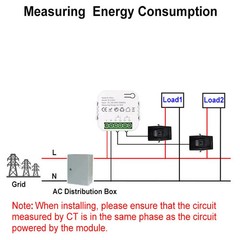 Tuya WIFI Smart Energy Meter AC100-240V CT Clamp App Control 80A Power Monitor E