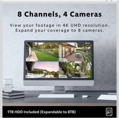 Swann AdvancedX™ Wired NVR 4K Security Camera System, 8 Channels, 4 PoE Dome