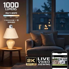 Energizer 1000 Lumens 2K Outdoor Smart Bulb Camera w/ Motion, White