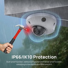 Vikylin 8MP Dual Light Color+IR POE Mini Dome 4K Camera Onvif MIC Speaker 2.8mm