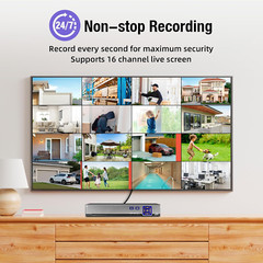16 Channel Security Recorder DVR for 5MP Hybrid AHD/TVI/CVI/CVBS/IP Analog Cam
