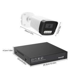 SmartSF 5MP NVR PoE Security Camera System Home CCTV Surveillance Outdoor 1TB