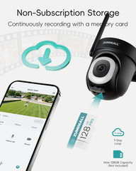 2K Wired Outdoor Camera, 2.4G/5G Wifi Security Camera, 3MP, 24/7 Recording, AI M