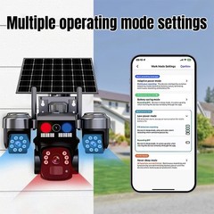 Solar Battery Powered Wireless WiFi Outdoor Home Security Camera System Pan/Tilt