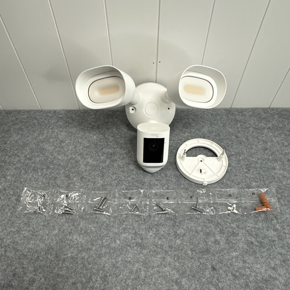 Ring Floodlight Cam Wired Pro 5B28S4 White WiFi Security Camera – NO BOX -READ❗️