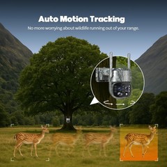 4G LTE 2.5K Cellular Security Camera Solar Smart AI Detection Mobile Remote View