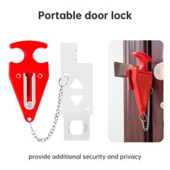New Security Door Stop Alarm 120DB Hotel Home Portable Security Safety Tools USA
