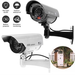 Dummy Fake Security CCTV Camera Outdoor Flashing LED Light Surveillance IP54