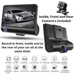 32GB HD Camara De Seguridad Dash Cam Para Auto Carro Delantero/Trasero/Interior