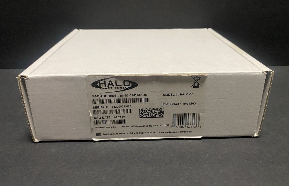 HALO Smart Sensor Model Halo 3C 9W Max New In Box/Open Box
