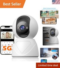 Auto-Focus 3MP Indoor Security Camera – Interactive 2-Way Audio & Siren Alarm