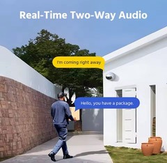 4K IP Camera System 2Cam NVR Kit 180° WiFi CCTV Audio Night Vision