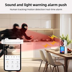 KERUI 2MP HD PTZ WIFI IP Camera Video Calls w/ 2.8 Inch IPS Screen Home Security