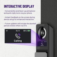 Wireless Video Doorbell + Smart Lock Set 3K Dual Cam, OLED, 32GB, App – NIB