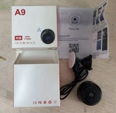 A9 1080p FHD Wi-Fi IP Mini Security Camera Magnetic Night Vision Black