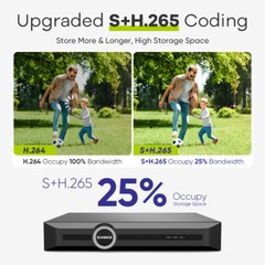 SANNCE 5MP POE Audio Recording Security Camera System 8CH NVR AI Human Detection