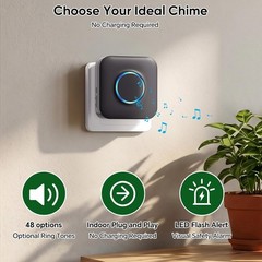 Wireless Driveway Alarm with 600FT Range,Motion Sensor Alarms with 58 Chimes,…