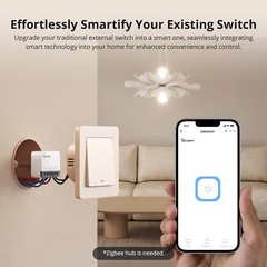 2PCS SONOFF External Zigbee 3.0 Smart Switch 2 Way Control Neutral Wire Required