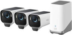 eufy eufyCam S3 Pro 4K Solar Security Camera Outdoor MaxColor Vision (3-Cam Kit)