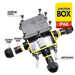 Junction Box Outdoor Waterproof IP68 3 Way Plug Line M25 Coaxial Cable