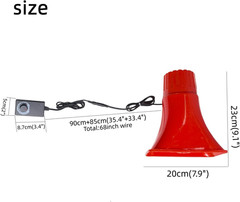 Outdoor Alarm Security Siren, AC110V Red Safety Horn for Public Emergency Alarms