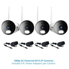Night Owl 10-Channel Wi-Fi 1TB NVR with 4 Spotlight Camera Security System