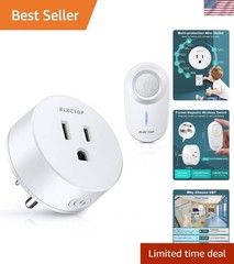 1500W Wireless Outlet Power Switch with 4000V Surge Protection & Remote Control