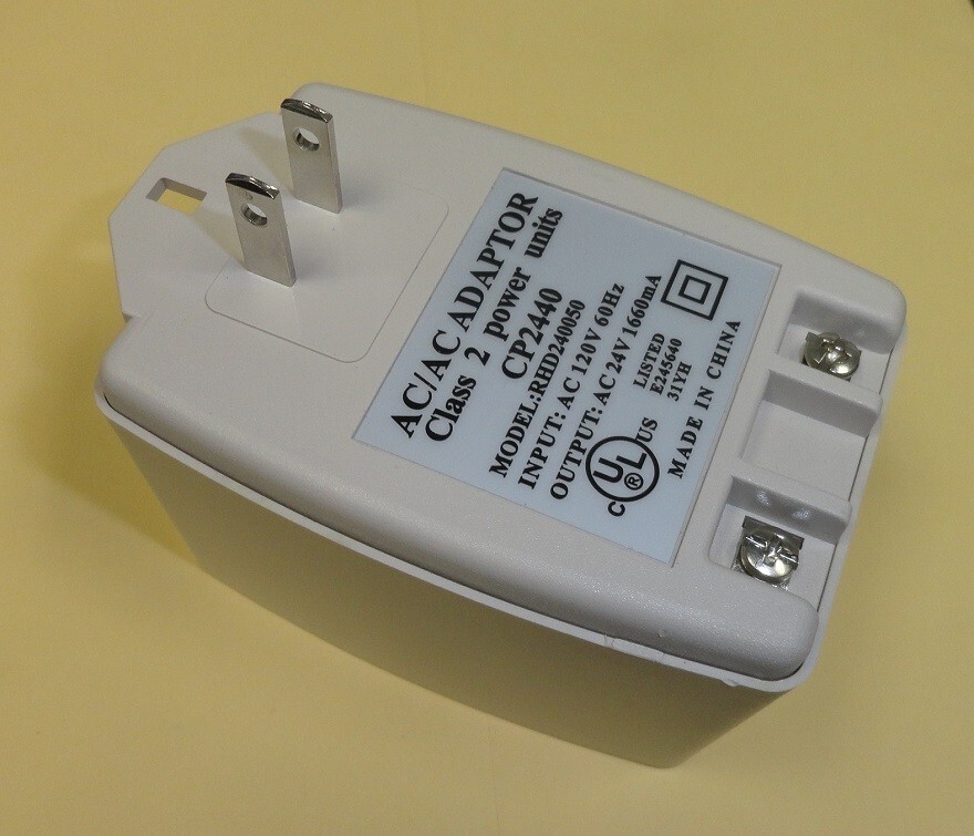 24V AC 40VA Power Supply Transformer UL Listed CP2440 CCTV Plug-In Adapter, New