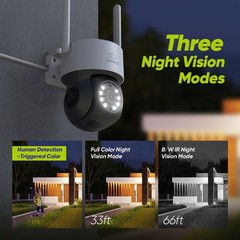 SANNCE 8MP 16CH NVR 5MP PT Color Wireless Security Camera System Twao Way Audio