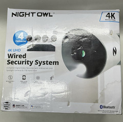 Night Owl 4K UHD Wired CCTV Security System 4 Cameras 4CH DVR 1TB WMBF-8BTD1L-44
