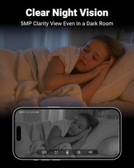 Indoor 2K, Pet with App, WiFi Cameras for Home for Dog/ Baby Monitor/Elder Pa…