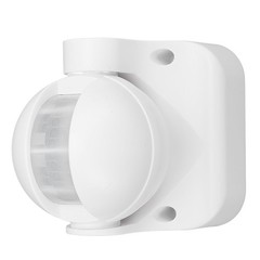 Wall Mounted PIR Motion Sensor Dusk To Dawn For LED Light (White)