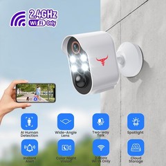 Rechargeable 1080p Wireless Camera with Night Vision & Cloud Storage Essentials