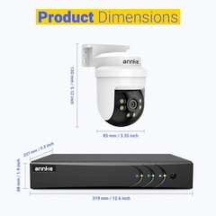 ANNKE 5MP 3K Lite 8CH DVR 350° Pan&Tilt 1080P Video CCTV Security Camera System