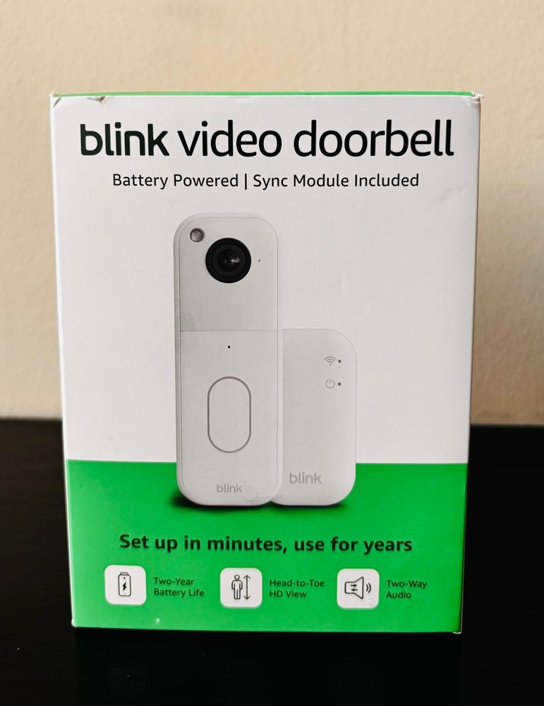 Blink Video Doorbell Camera Battery Powered with Sync Module NEW