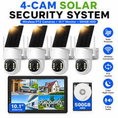 CAMCAMP Wireless Color Security Camera System Solar Battery Powered 2-Way Audio