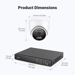 ANNKE 16CH 12MP NVR 5MP POE IP Security Camera System Audio Recording Outdoor AI