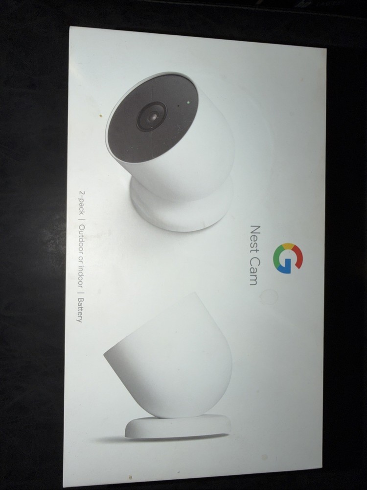 Google Nest Cam, Battery, 2 Pack, Outdoor or Indoor, G3AL9