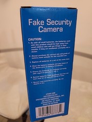 1 Fake Security CCTV Camera Dummy Camera White w/ Flashing Red LED Light