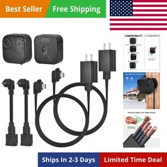 10Ft Power Cable and Adapter for Blink Outdoor 4, 3, XT, XT2 – 2 Pack