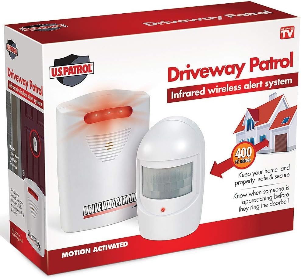U.S Patrol Driveway Patrol Garage Motion Sensor Security Infrared System White