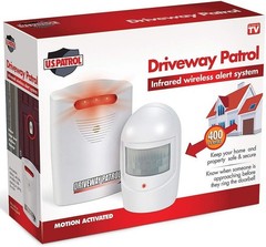 U.S Patrol Driveway Patrol Garage Motion Sensor Security Infrared System White