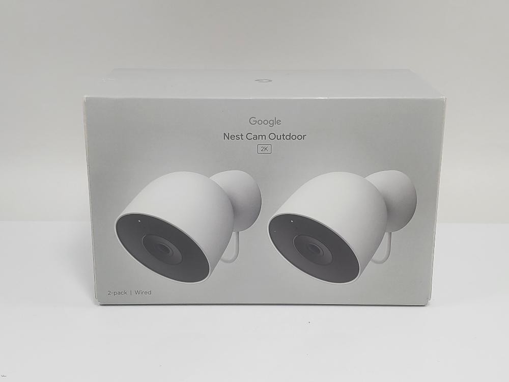 Google Nest Cam Outdoor Wired 2nd Gen 2 Pack 2K Cameras Night Vision Snow