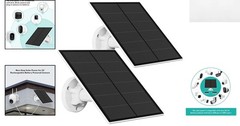 2 Pack 5W USB Solar Panel for Outdoor Cameras – Waterproof & Easy Installation