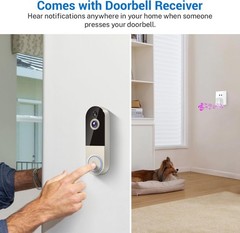 Water-Resistant 1080P Wireless Video Doorbell with Cloud Storage & Talk Function