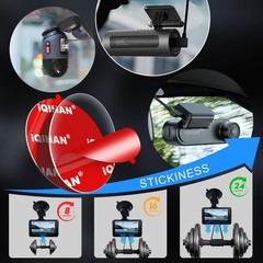 5pcs Sticky Adhesive Pad for Dash Cam Mount, Double-Sided Strong Clear