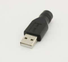 100x USB 2.0 A Male To 5.5mm x 2.1mm Female 5V DC Power Supply Adapter Connector