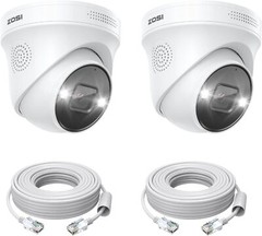 ZOSI 8CH 4K H.265+NVR 5MP PoE Security Camera System Home Dome Outdoor AI Audio
