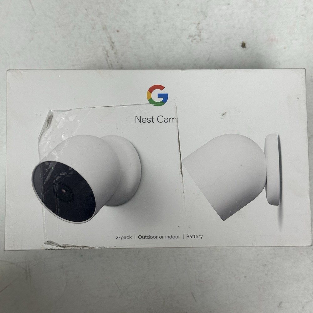 Google Nest Indoor/Outdoor Cam 2-Pack Wireless Security System – New/Open Box